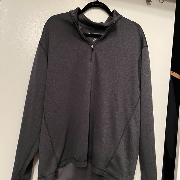 Pebble Beach Performance Gray Quarter Zip Long Sleeve Top Size XL 💗 - Picture 8 of 9